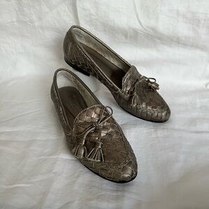 Sesto Meucci | Metallic Woven Loafers
